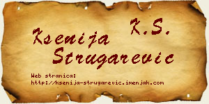 Ksenija Strugarević vizit kartica